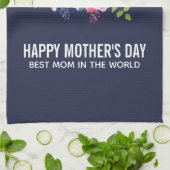 Beste mama in de Rozen van de Wereld Theedoek (Gevouwen)