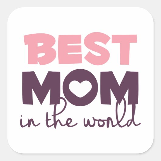 Beste mama in de Sticker van de Wereld (Voorkant)