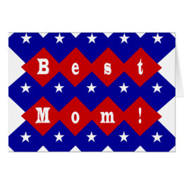Beste mama in de vorm van Patriotic Diamond