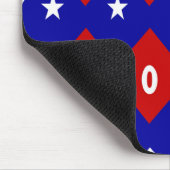 Beste mama in de vorm van Patriotic Diamond Muismat (Hoek)