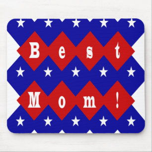 Beste mama in de vorm van Patriotic Diamond Muismat