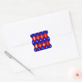 Beste mama in de vorm van Patriotic Diamond Vierkante Sticker (Envelop)