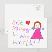Beste mama in de wereld briefkaart (Voorkant / Achterkant)