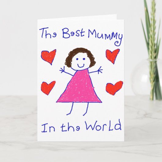 Beste mama in de wereld feestdagen kaart (Voorkant)