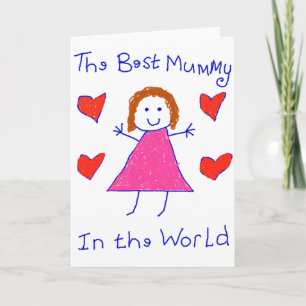 Beste mama in de wereld feestdagen kaart