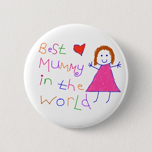 Beste mama in de wereld ronde button 5,7 cm (Voorkant)