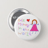 Beste mama in de wereld ronde button 5,7 cm (Voorkant /achterkant)