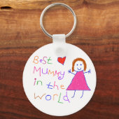 Beste mama in de wereld sleutelhanger (Voorkant)