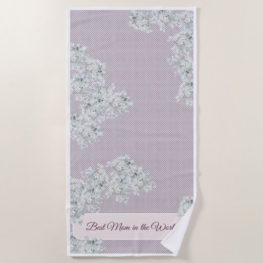 Beste mama in de wereld strandlaken (Voorkant)