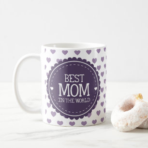 Beste mama in de wereld, Violet Hearts en Circle Koffiemok