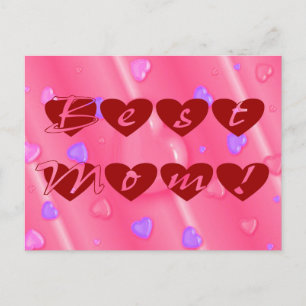 Beste mama in hart briefkaart