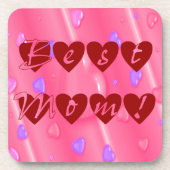 Beste mama in hart drankjes onderzetter (Voorkant)