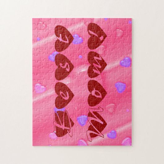 Beste mama in hart legpuzzel (Verticaal)