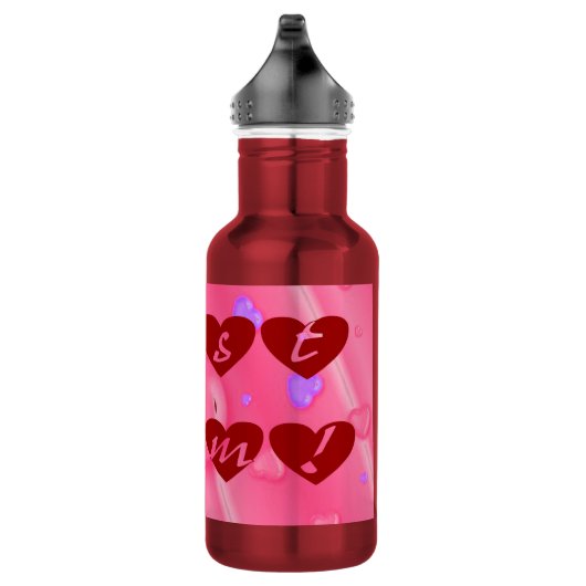 Beste mama in hart waterfles  (Rechts)