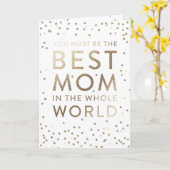 Beste mama in het Wenskaart van de Wereld Moederda Kaart (Gele Bloem)