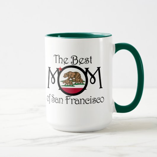 Beste mama in San Francisco met 2 Mok van 15 oz. (Rechts)