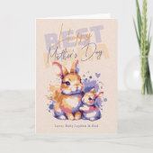 Beste Mama Konijn Persoonlijke Moederdag Feestdagen Kaart (Voorkant)
