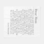 Beste mama Letter Fun Typografie Gepersonaliseerd  Fleece Deken (Voorkant (Horizontaal))