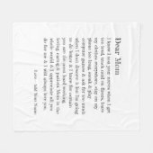 Beste mama Letter Typografie op maat Fleece Deken (Voorkant (Horizontaal))
