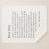 Beste mama Letter Typografie op maat Sherpa Deken (Voorkant (horizontaal))