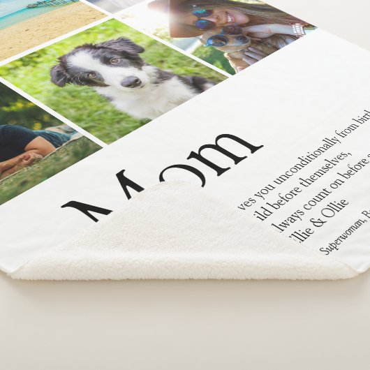 Beste mama, mama, mama, Definitie 6 Foto Collage Sherpa Deken (3/4)