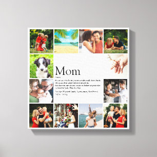 Beste mama, mama, mama Definition 12 Foto Collage Canvas Afdruk