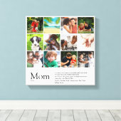 Beste mama, mama, mama Definition 12 Foto Collage Canvas Afdruk (Insitu (Houten vloer))