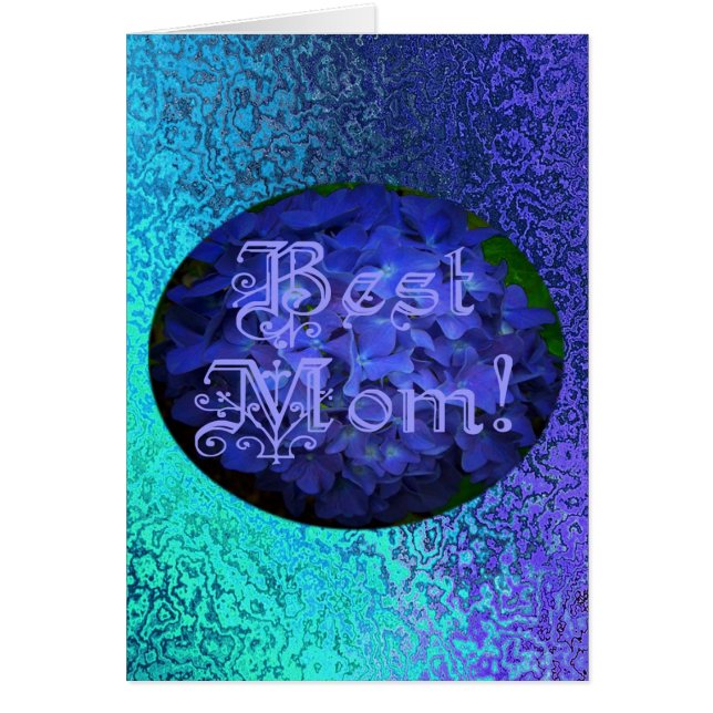 Beste mama met blauwe achtergrond (Voorkant)