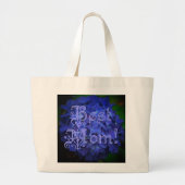 Beste mama met blauwe achtergrond grote tote bag (Voorkant)
