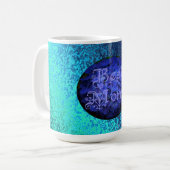 Beste mama met blauwe achtergrond koffiemok (Voorkant links)