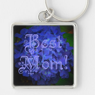 Beste mama met blauwe achtergrond sleutelhanger