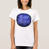 Beste mama met blauwe achtergrond t-shirt (Voorkant)