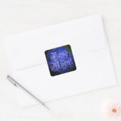 Beste mama met blauwe achtergrond vierkante sticker (Envelop)
