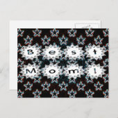 Beste mama met Neon Stars Briefkaart (Voorkant / Achterkant)