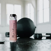 Beste Mama Minimale stijlvolle roze glittered Waterfles