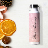 Beste Mama Minimale stijlvolle roze glittered Waterfles