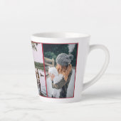 Beste mama Moeder Dag 2 Foto Collage Latte Mok (Rechts)