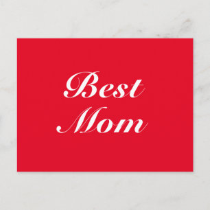 Beste mama, moeder, Moederdag, rood wit Briefkaart