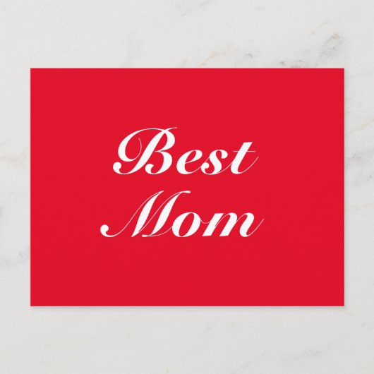 Beste mama, moeder, Moederdag, rood wit Briefkaart (Voorkant)