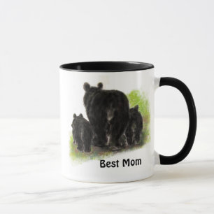 Beste mama, moeder, stut, zwarte Beer Mok