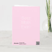 Beste mama, Moederdag, moeder minimalistisch roze Kaart (Achterkant)