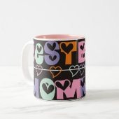 Beste mama Mokken. Tweekleurige Koffiemok (Voorkant links)