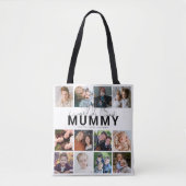 Beste mama ooit 12 foto collage gepersonaliseerd tote bag (Voorkant)