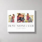 Beste mama ooit | 3-Foto-Moederdag-hart Canvas Afdruk (Voorkant)
