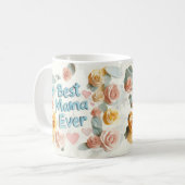 BESTE MAMA OOIT - 3d floral design Koffiemok (Voorkant links)