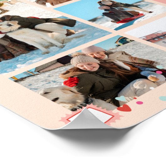 Beste mama ooit 5 Foto Moederdag Collage Poster (Hoek)