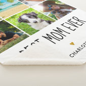 Beste mama ooit 6 Foto Collage Gold Heart Sherpa Deken (3/4)