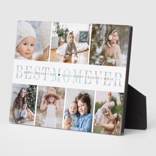 Beste mama ooit | 7 Foto-Moederdag Collage Fotoplaat (Zijkant)