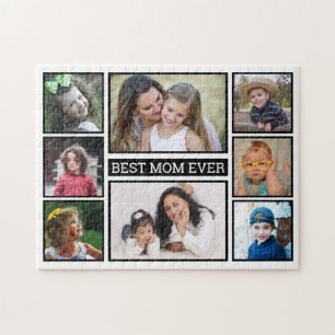 Beste mama ooit 8 Foto Collage Jigzaag Puzzle Legpuzzel