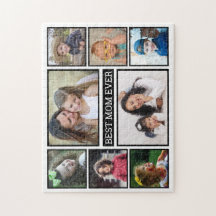 Beste mama ooit 8 Foto Collage Jigzaag Puzzle